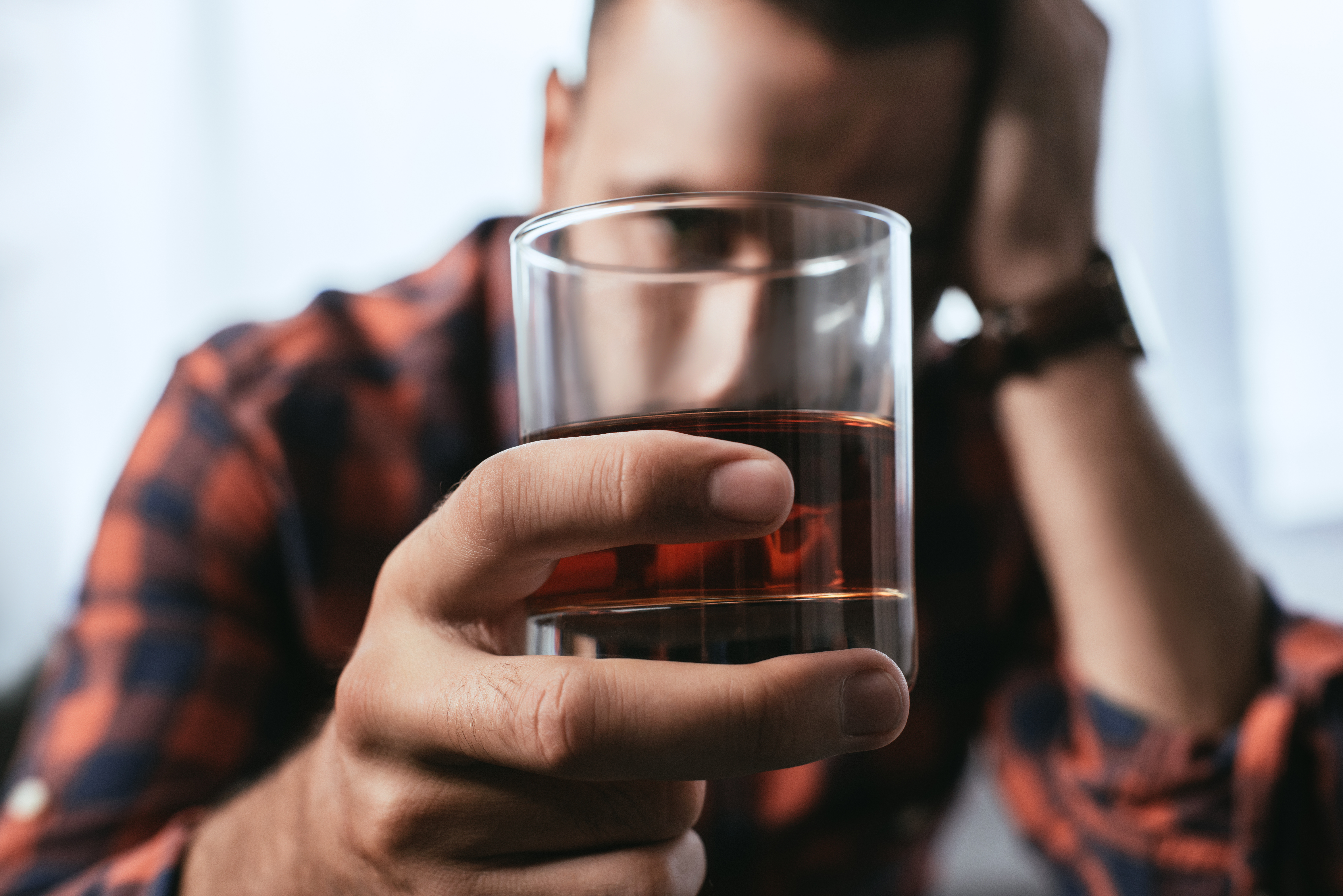 man longing for long-term sobriety and struggling with alcohol addiction